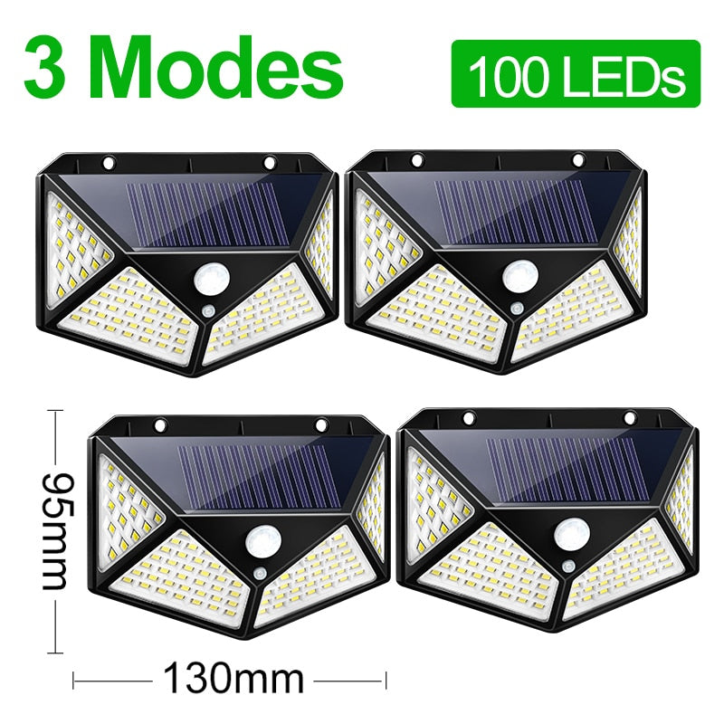 180/100 Solar Powered LED Light Outdoor with Motion Sensor Waterproof