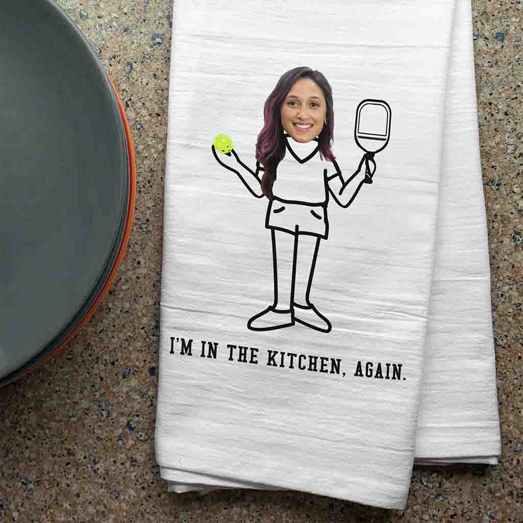 2 Pc Custom Kitchen Towel Set for the Pickleball Player