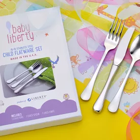 3-Piece Child Stainless Steel Flatware Gift Box Set