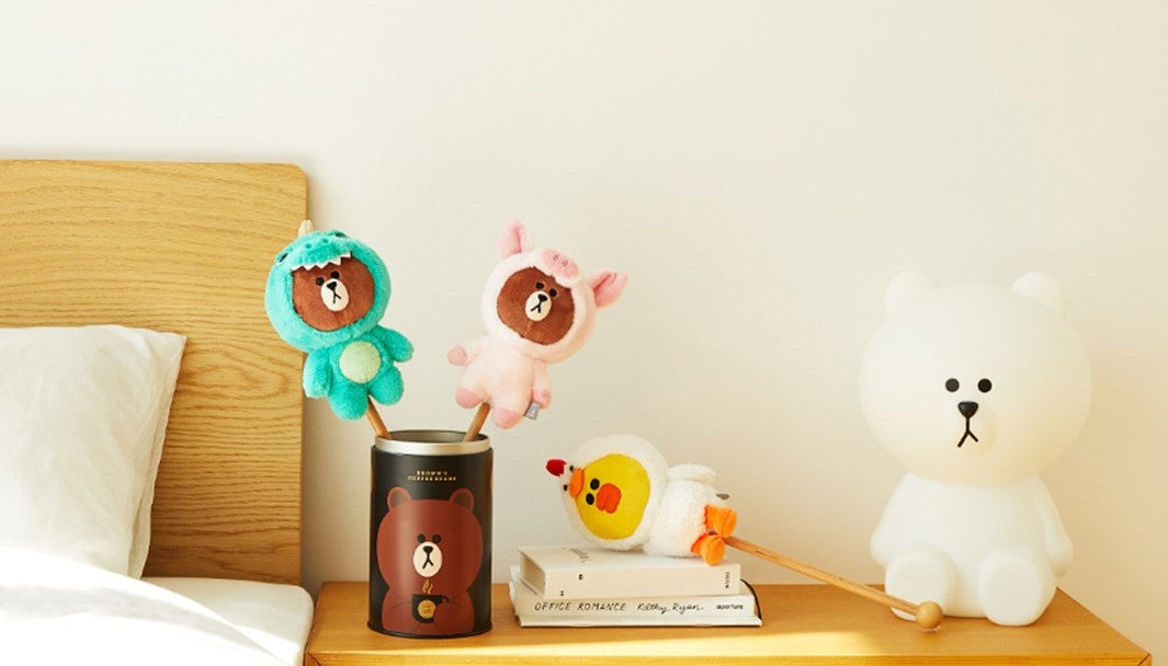 3p LINE Friends Jungle Brown Doll Massager Tools Chicken Sally Kids Toys