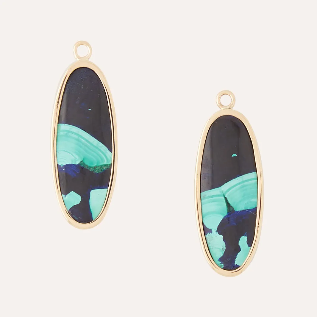 Azurite Malachite Oval Drops