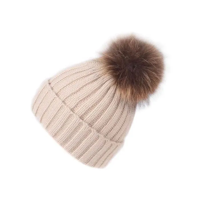 Caramel Pom Hat