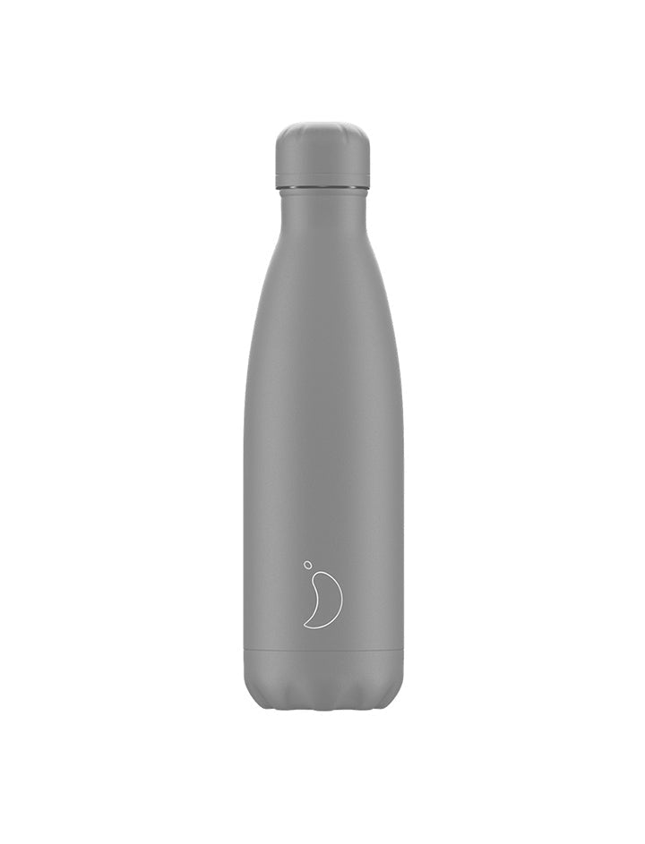 Chillys 500ml Water Bottle Monochrome All Grey