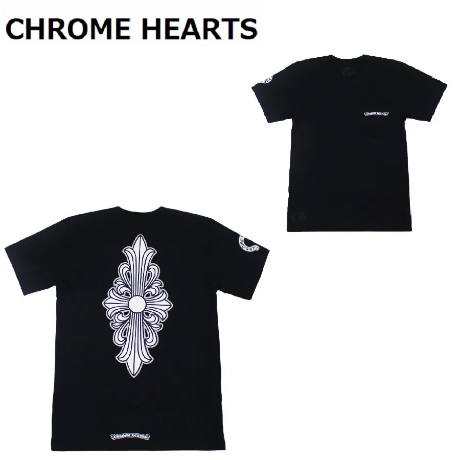 CHROME HEARTS  |Unisex Street Style U-Neck Plain Cotton Logo