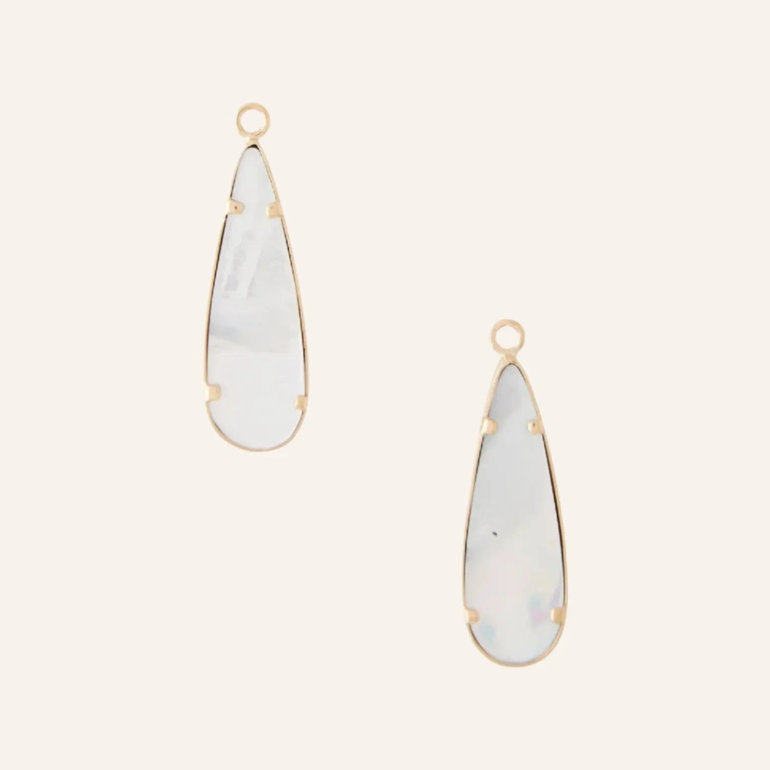 Copper Plume Agate Elongated Teardrop Earring Drops