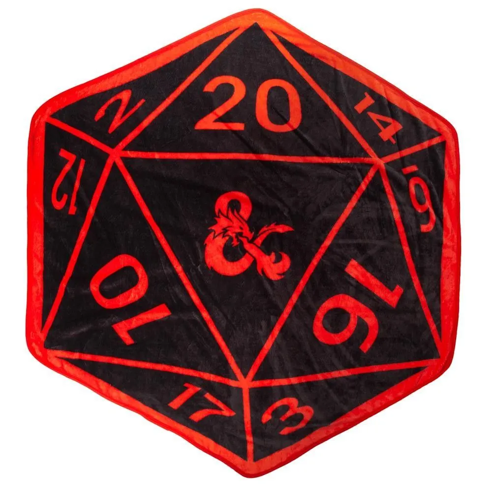 D&D D20 Dice Shaped Throw Blanket