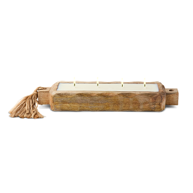 Driftwood Candle Tray 44Oz :: Brown