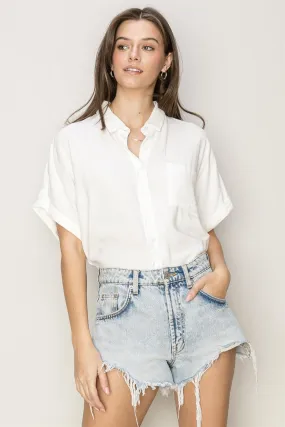 DROP SHOULDER SHORT SLEEVE SHIRT