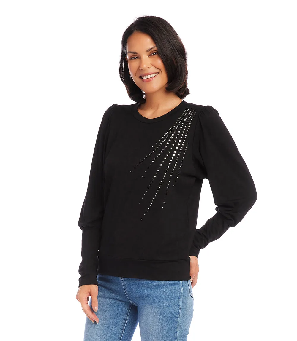 Embellished Bishop Sleeve Top