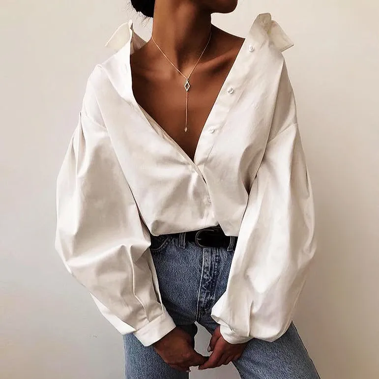 FEMA LANTERN SLEEVE BLOUSE