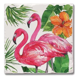 Flamingo Tropical Coaster Set