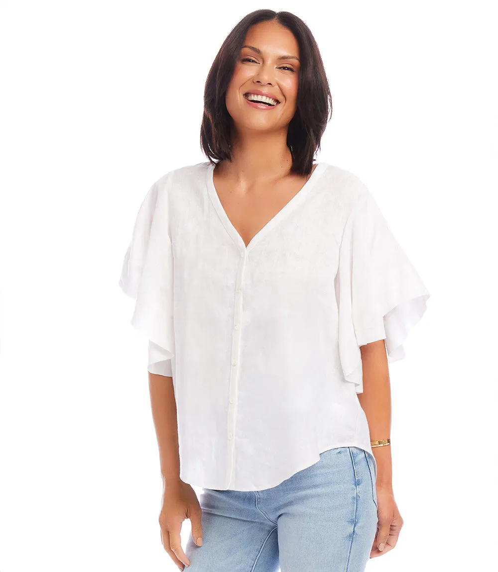 Flutter Sleeve Top