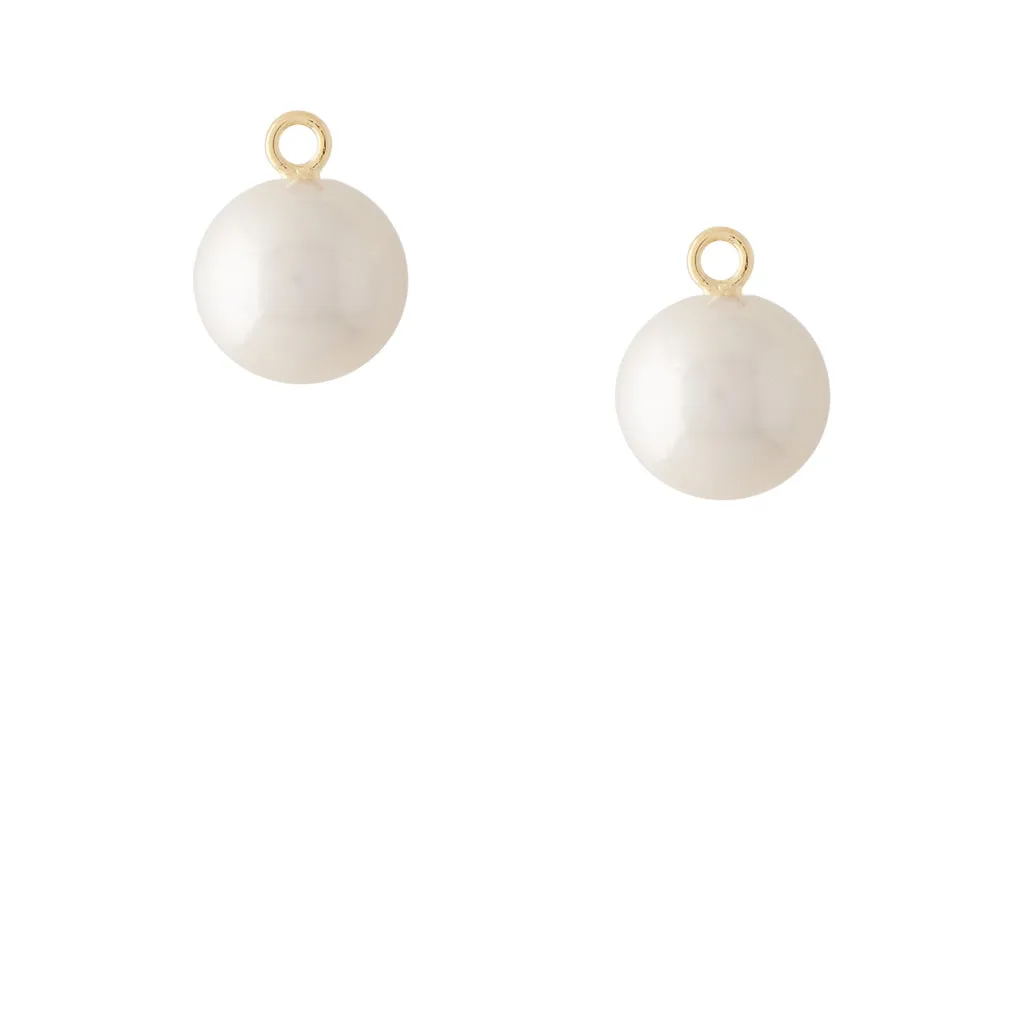 Freshwater White Potato Pearl Earring Drops