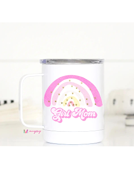 Girl Mom Rainbow Mug