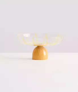 GRAND SOLEIL PLATTER- CLEAR YELLOW