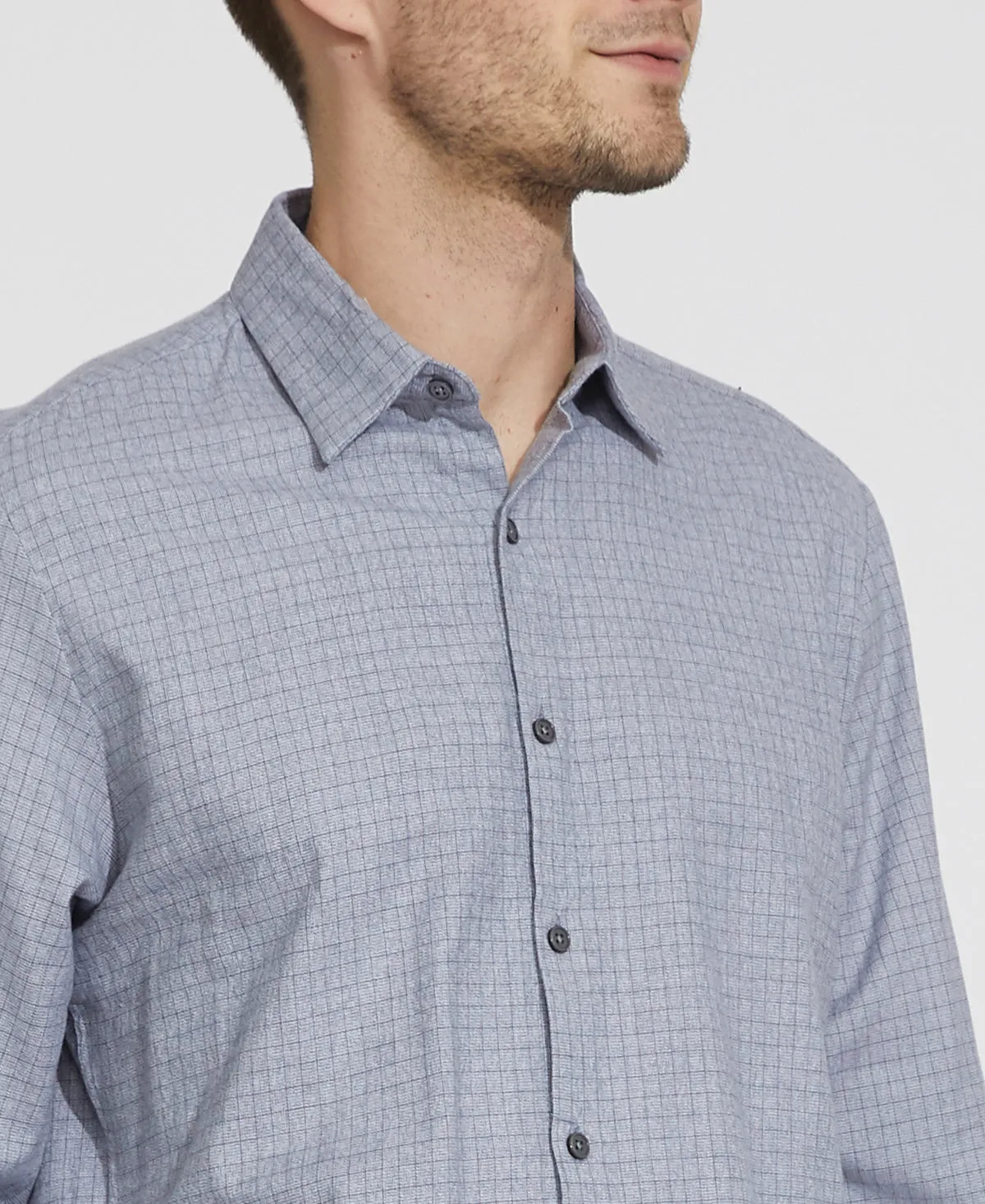 Hager Grid Check Shirt (Gray)