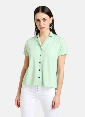 Half Sleeve Shirt With Notch Collar