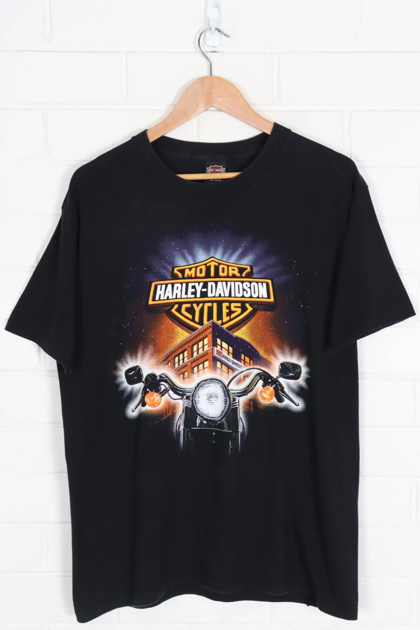 HARLEY DAVIDSON Michigan Motorbikes Colourful Tee (L)