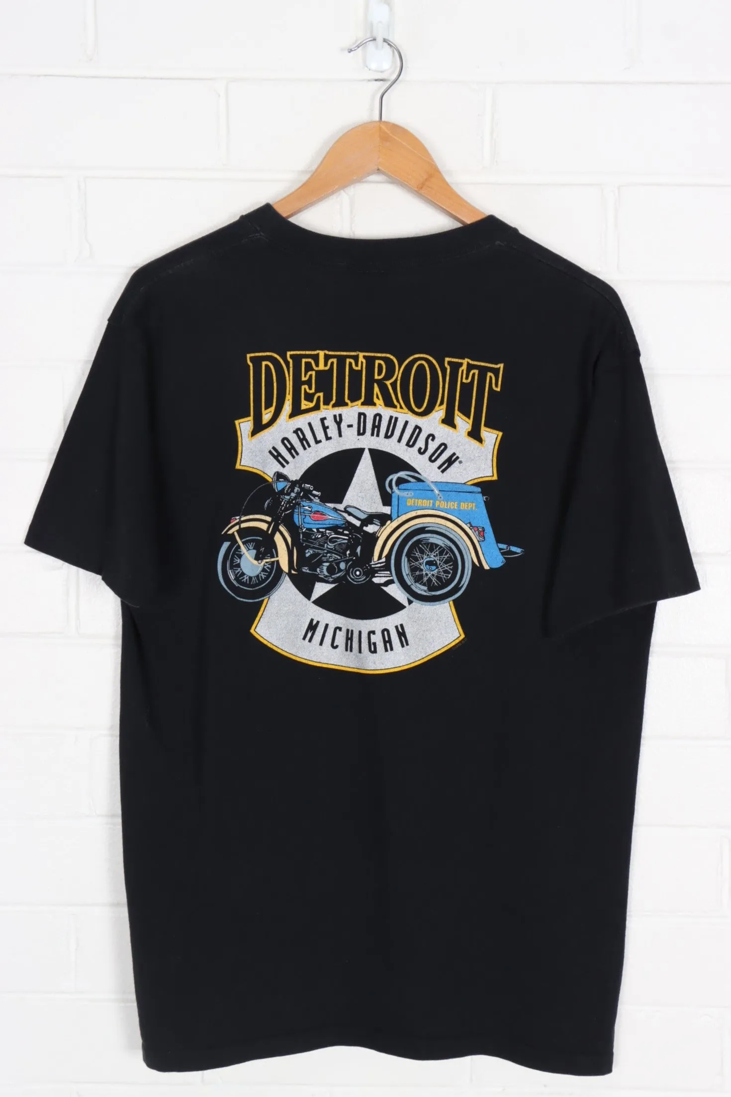 HARLEY DAVIDSON Michigan Motorbikes Colourful Tee (L)