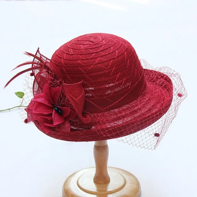 Hat Queen Divinna (Wine Red)