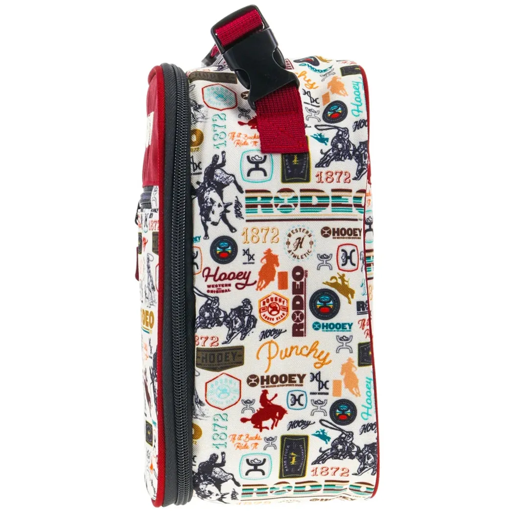 Hooey Red & Cream Rodeo Print Lunch Box