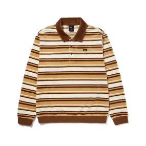 Huf Kramer L/S Velour Shirt - Oatmeal