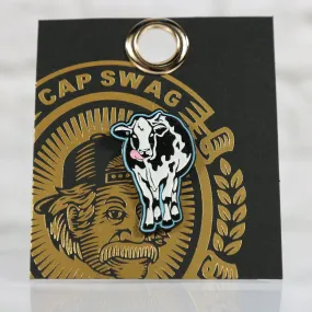 Ice Cream Cow Fitted Cap Pin | Enamel Pin for Side Patch Fitted Hat