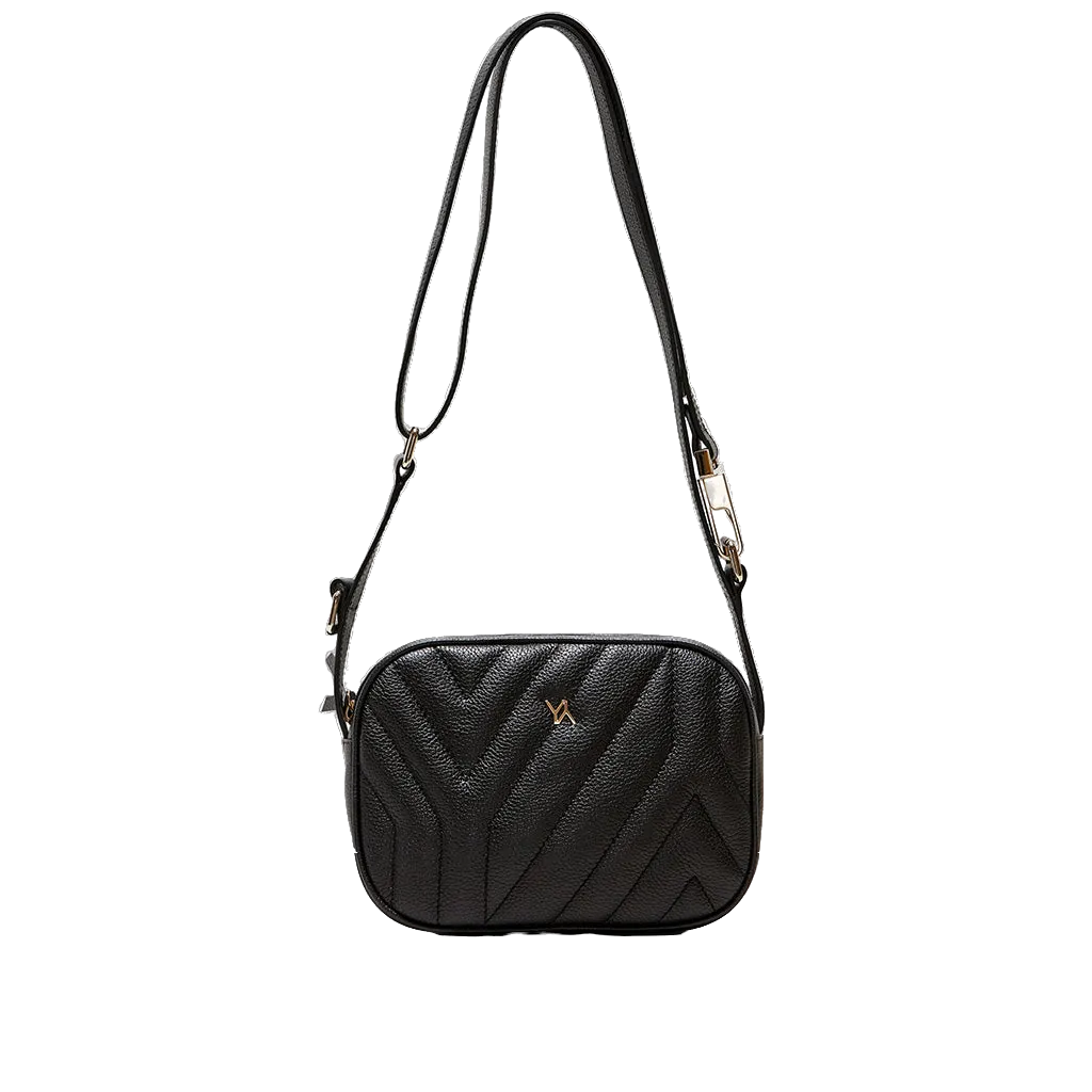 Isabella black yy quilted crossbody