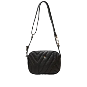 Isabella black yy quilted crossbody