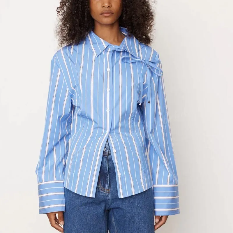 JACQUEMUS  |Stripes Casual Style Long Sleeves Cotton Party Style