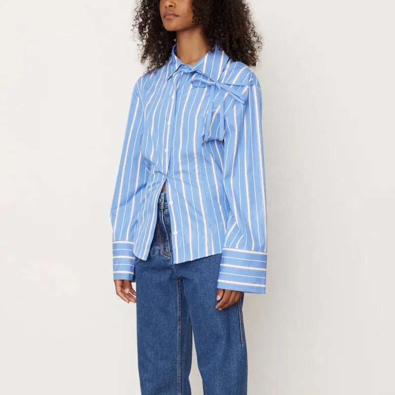 JACQUEMUS  |Stripes Casual Style Long Sleeves Cotton Party Style