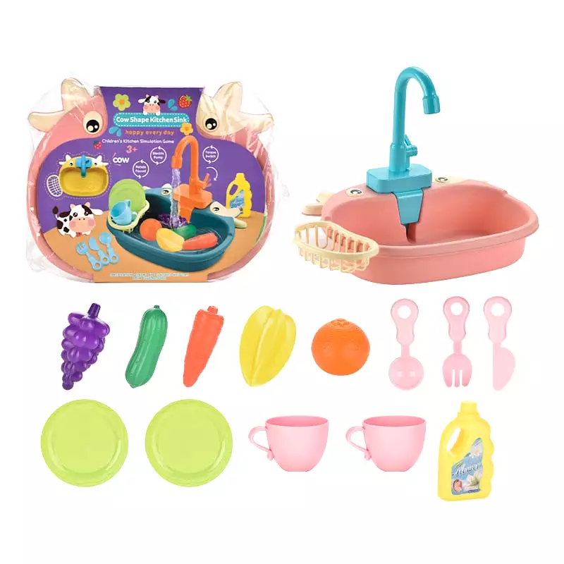 Kids Kitchen Toys Simulation Electric Dishwasher Pretend Play Mini Kitchen Food Educational Summer Toys Role Playing Girls Toys