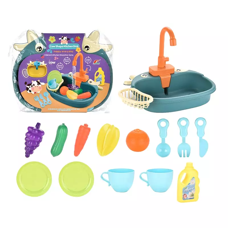 Kids Kitchen Toys Simulation Electric Dishwasher Pretend Play Mini Kitchen Food Educational Summer Toys Role Playing Girls Toys