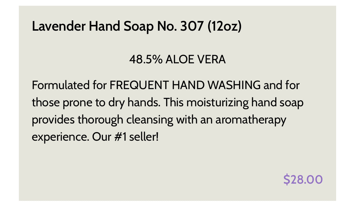 Lavender Hand Soap No. 307