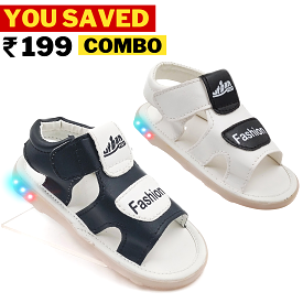 LED Floaters Sandals Combo | Black & White (Qnty 2)