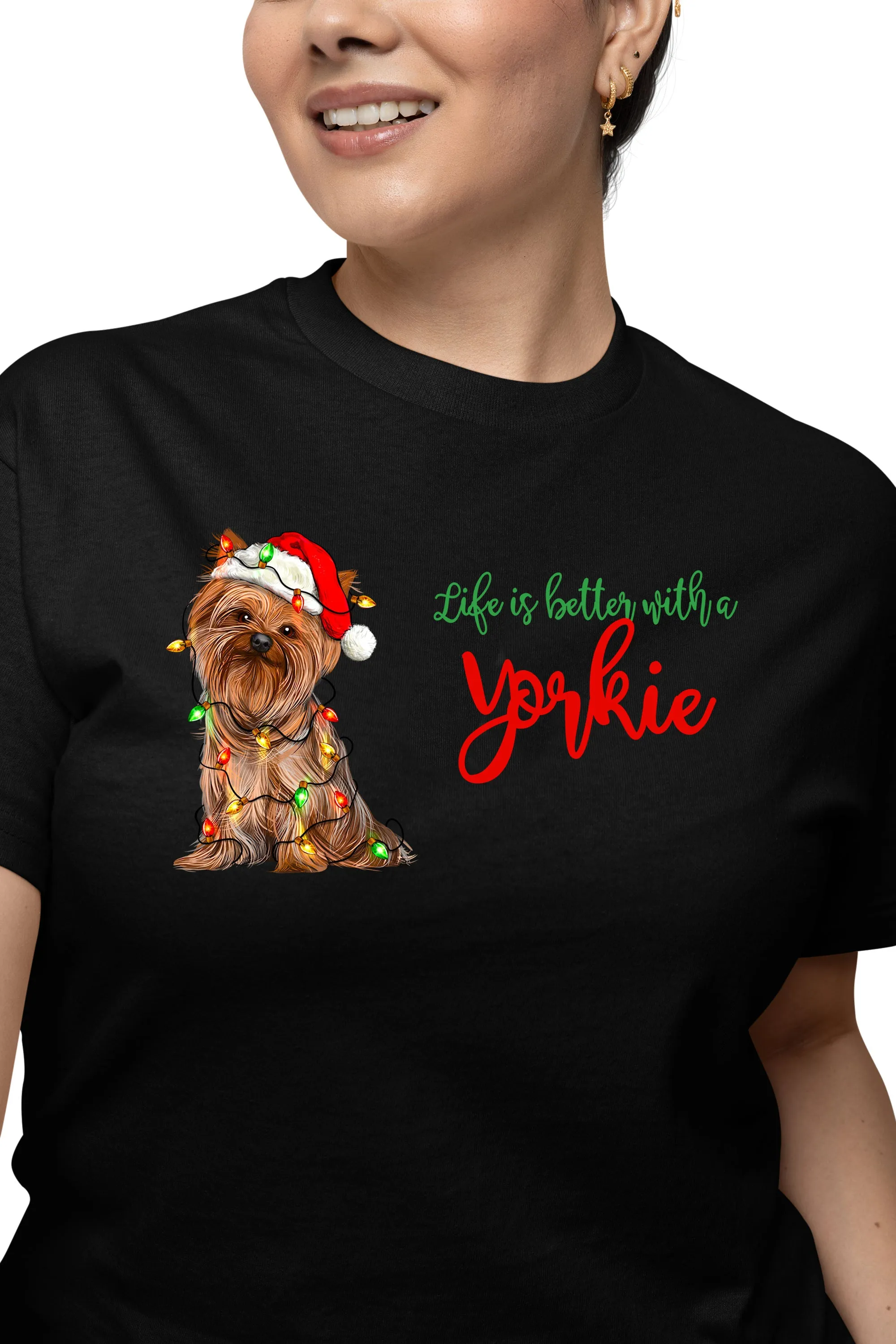 Life Is Better With A Yorkie Christmas T-shirt