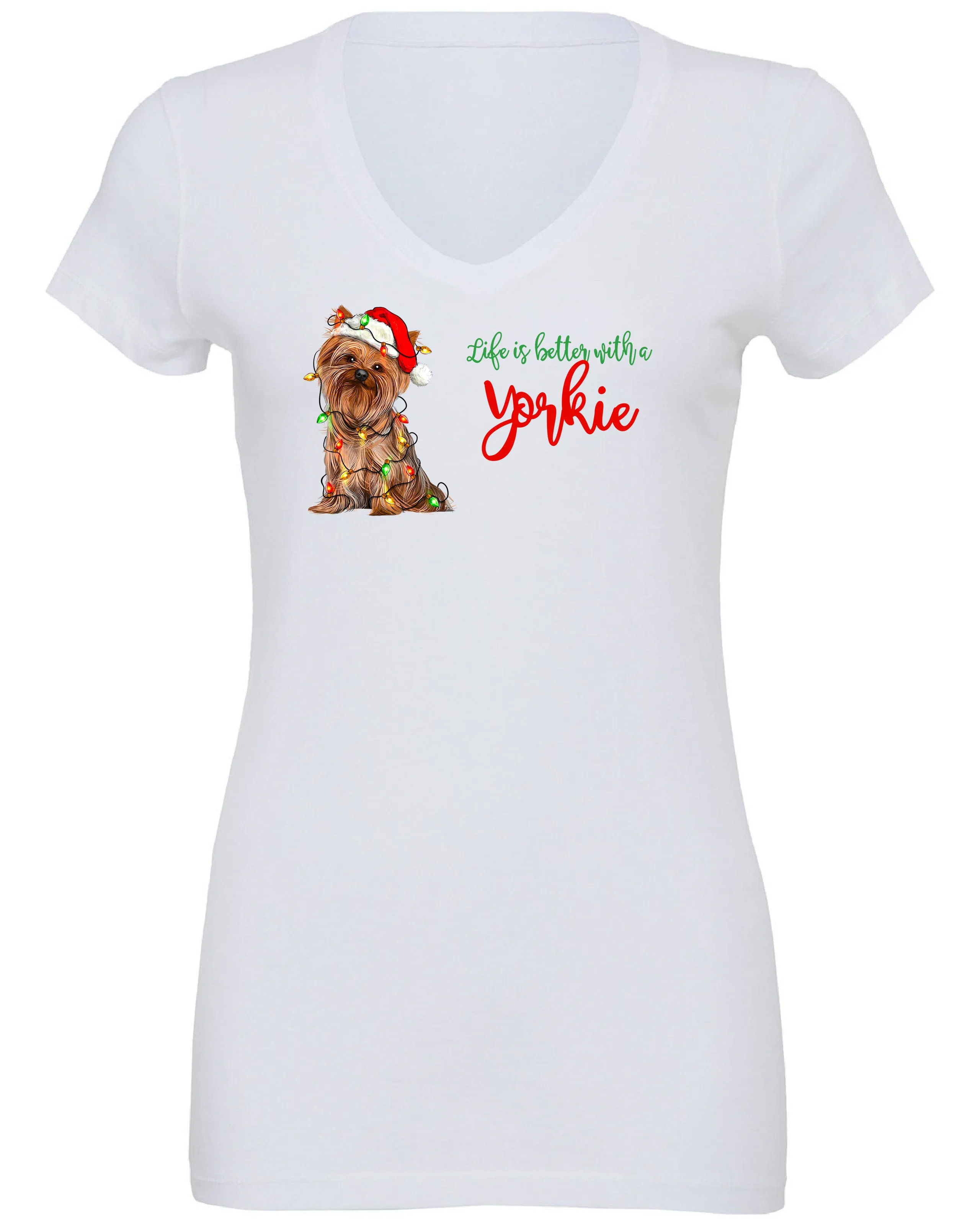 Life Is Better With A Yorkie Christmas T-shirt