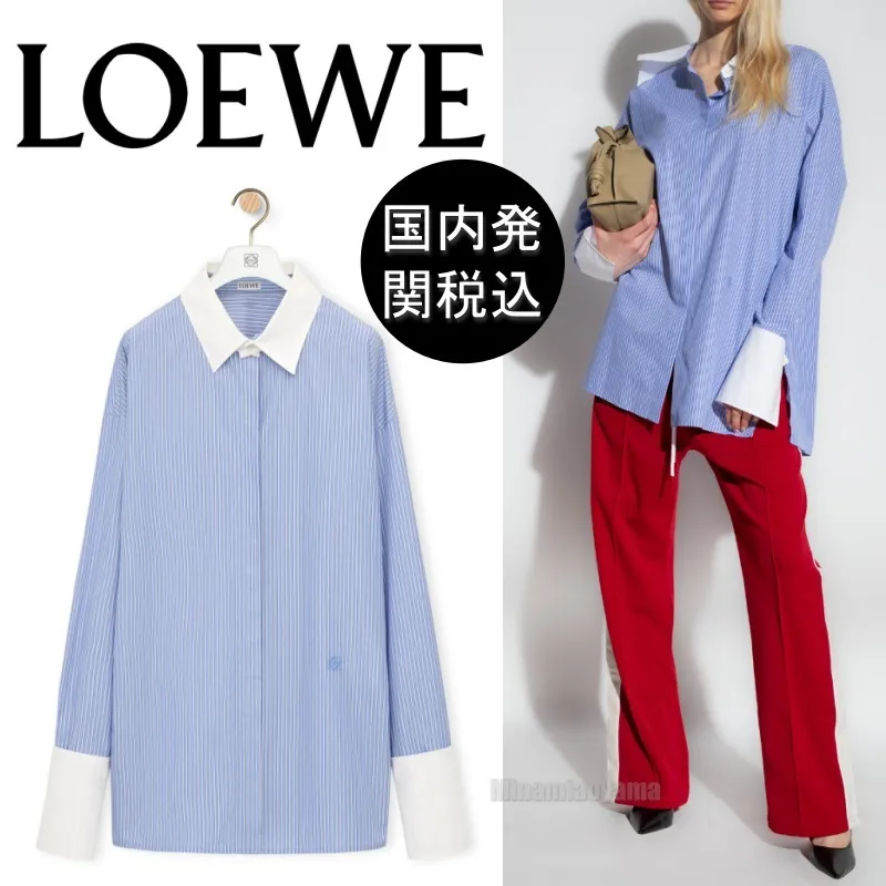 LOEWE  |Casual Style Long Sleeves Cotton Party Style Office Style