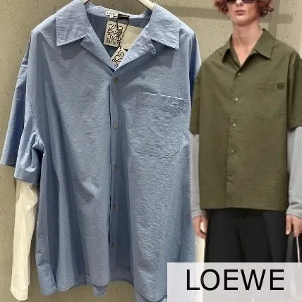 LOEWE  |Unisex Nylon Street Style Long Sleeves Plain Cotton