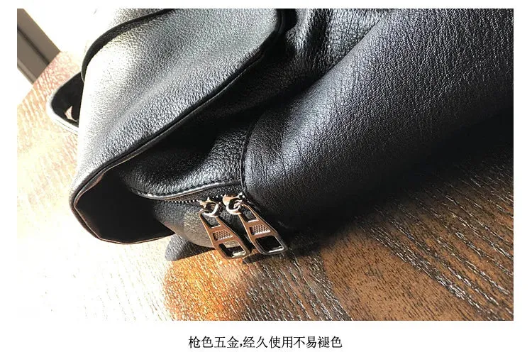 Men and Women Genuine Cow Leather Vintage Casual Travel Backpack