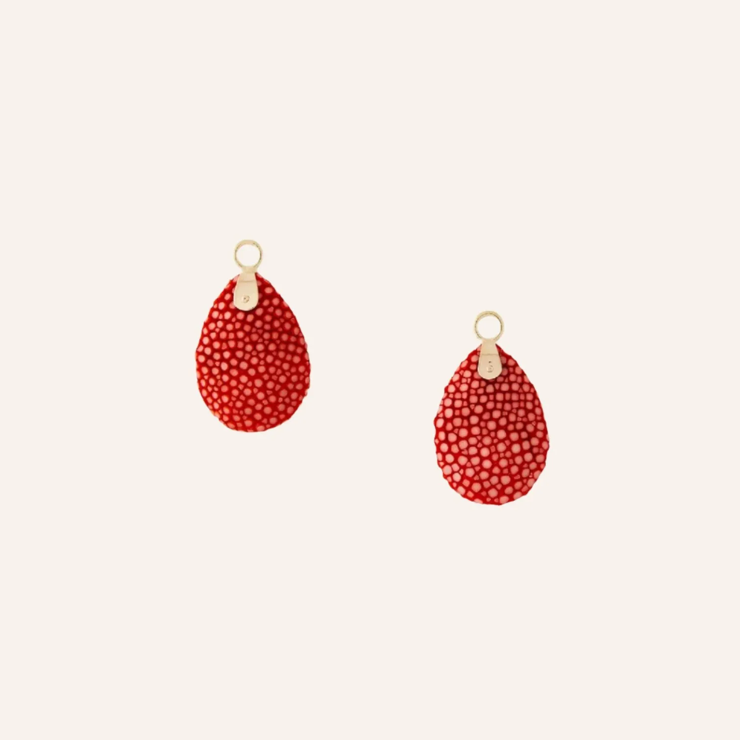 Mini Chili Red Stingray Earring Drops