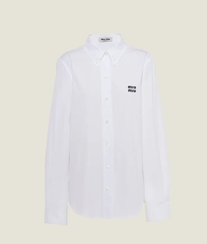 MiuMiu  |Casual Style Blended Fabrics Long Sleeves Logo