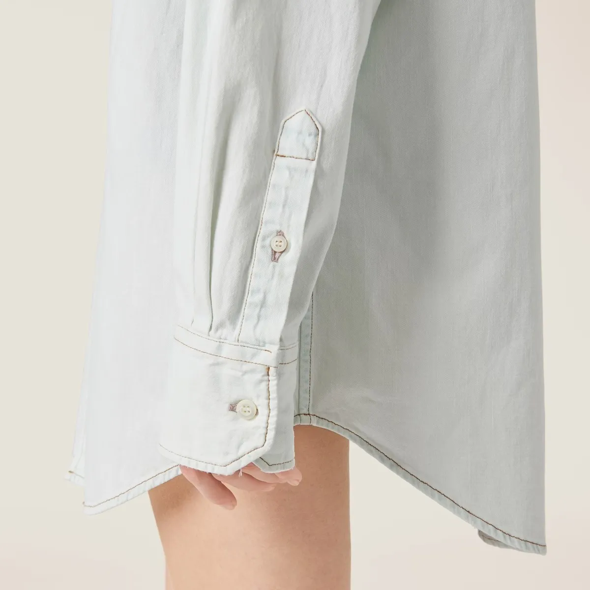 MiuMiu  |Casual Style Long Sleeves Plain Cotton Logo Shirts & Blouses