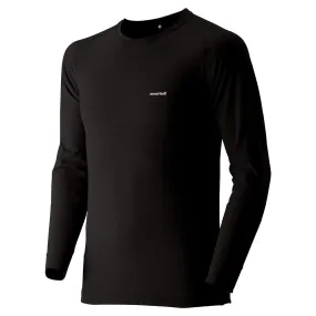 Montbell Base Layer Men's ZEO-LINE Expedition Weight Crew Round Neck Long Sleeve Black 1107716