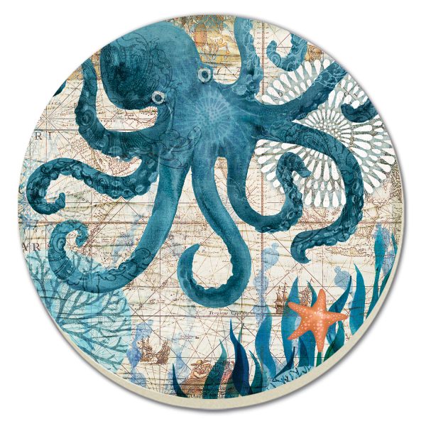 Monterey Bay Octopus Coaster Set