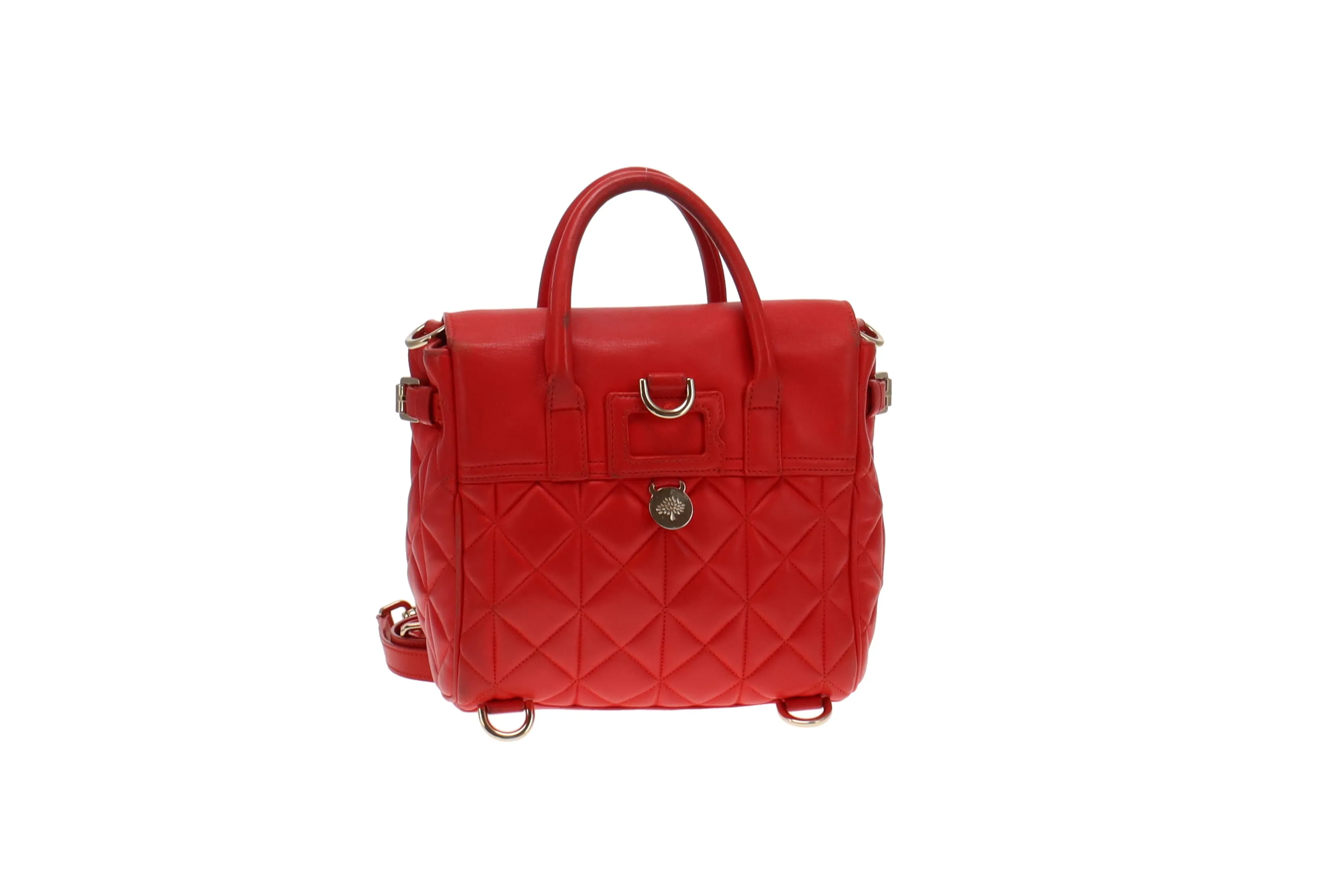 Mulberry Red Quilted Leather Cara Delevigne Backpack