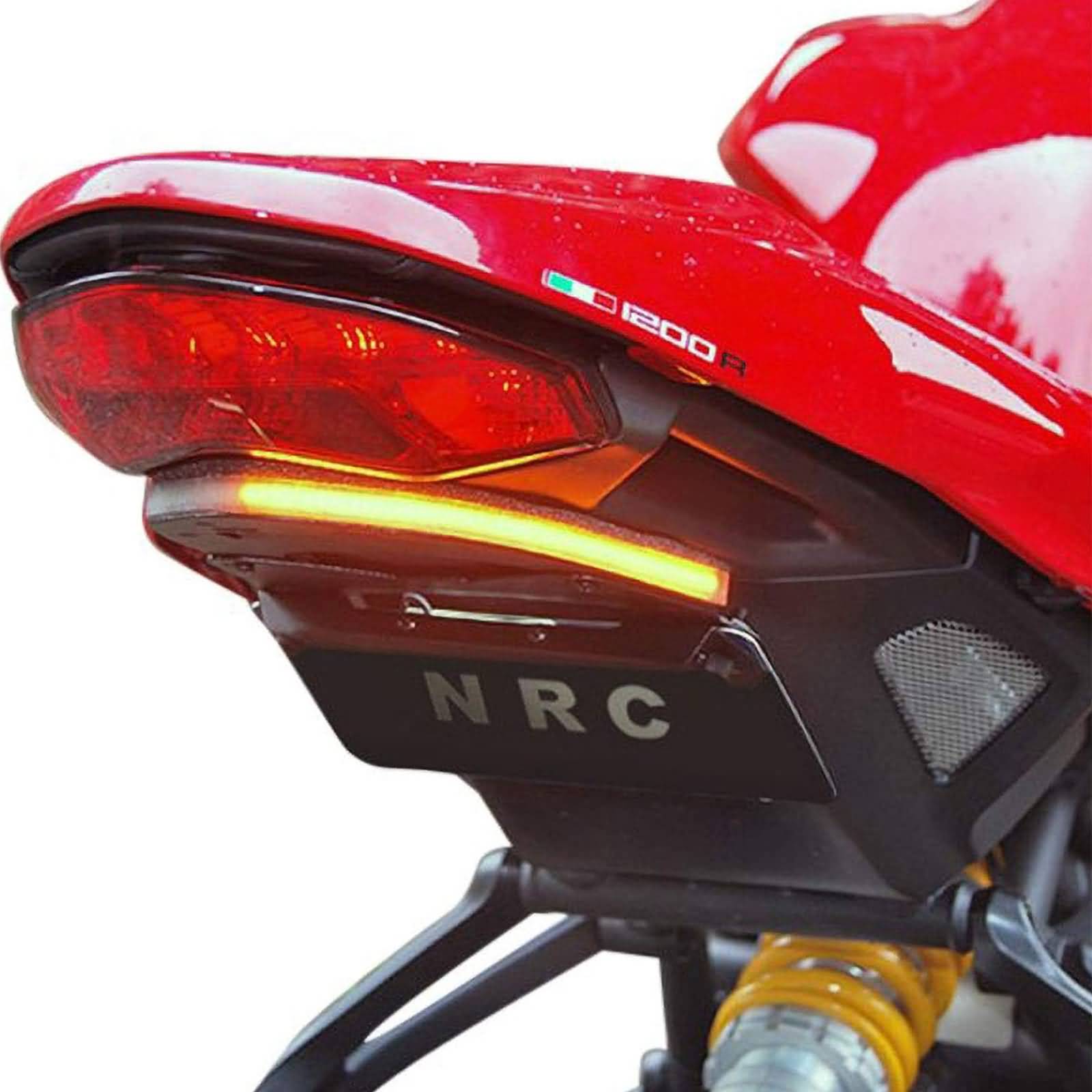 New Rage Cycles Ducati Monster 1200 R 2016 LED Fender Eliminator Tucked License Plate Bracket - Motorcycle Accessories (Brand Ne