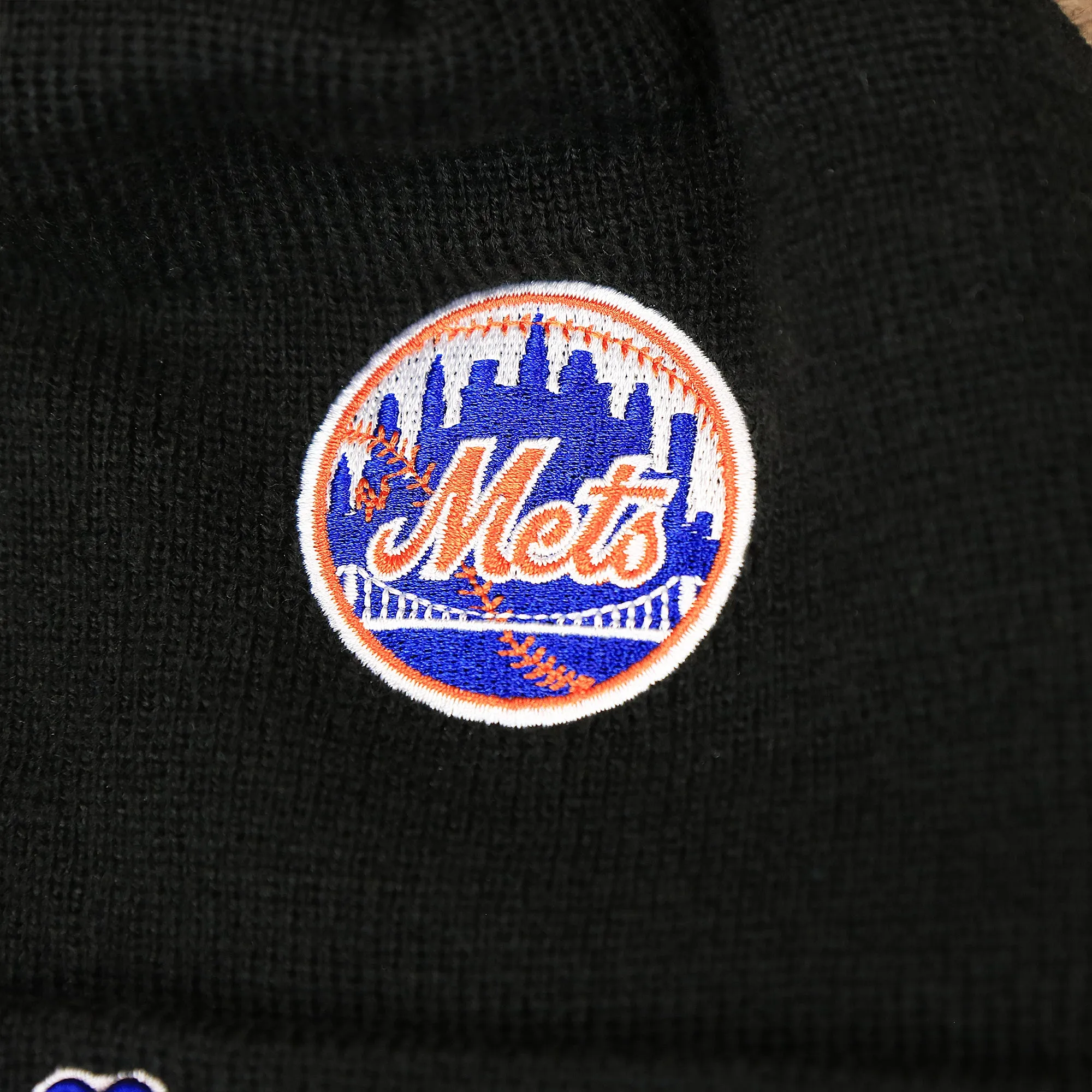 New York Mets All Over World Series Side Patch 2x Champion Knit Cuff Beanie | New Era, Black