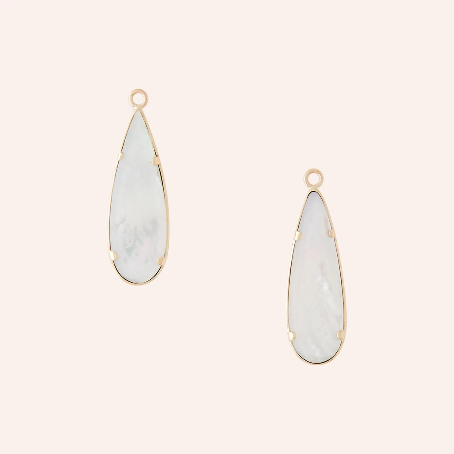 Opalized Petrified Wood Elongated Teardrop Drops