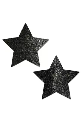 Pastease Star Nipple Pasties - Liquid Black